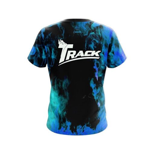 Track Blue Flame CoolWick Bowling Jersey - Image 2