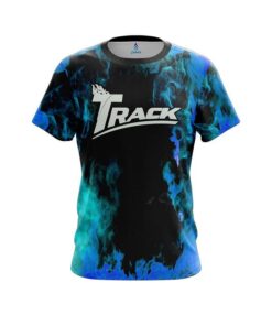 Track Blue Flame CoolWick Bowling Jersey