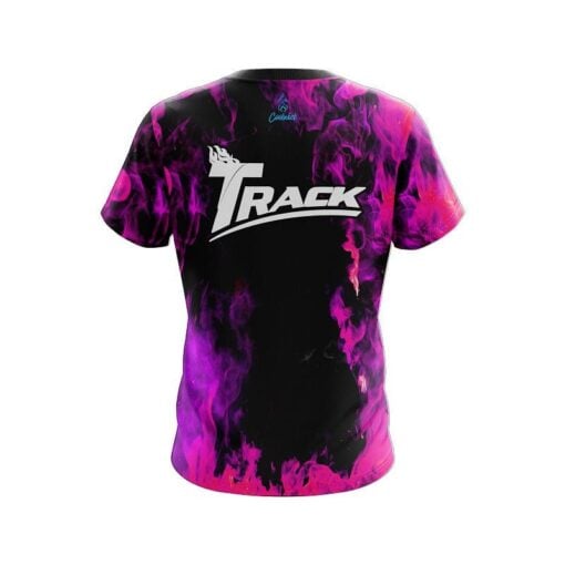 Track Pink Flame CoolWick Bowling Jersey - Image 2