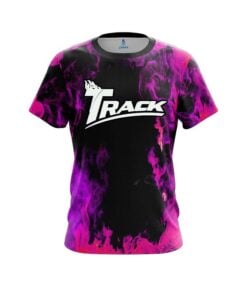 Track Pink Flame CoolWick Bowling Jersey