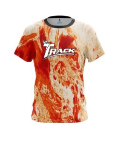 Track Orange Marble CoolWick Bowling Jersey