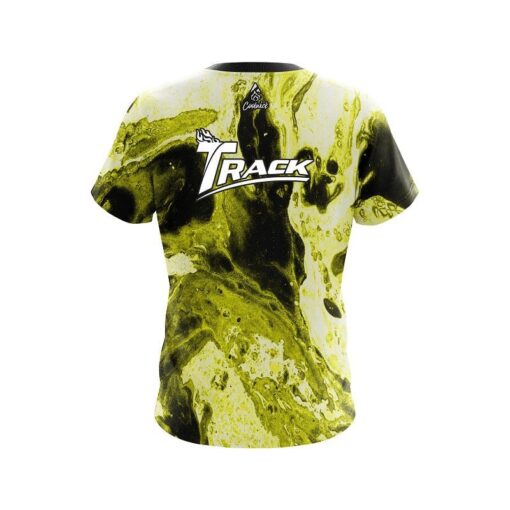 Track Yellow Marble CoolWick Bowling Jersey - Image 3