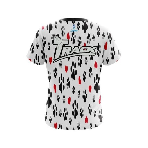 Track Puppy Love White CoolWick Bowling Jersey - Image 2