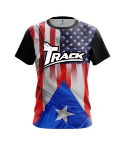 Track USA Puerto Rico Flag CoolWick Bowling Jersey