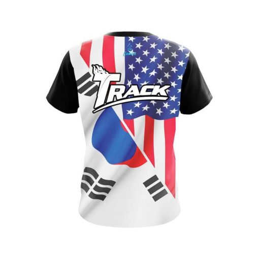 Track USA South Korea Flag CoolWick Bowling Jersey - Image 2
