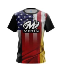 Motiv USA Germany Flag CoolWick Bowling Jersey