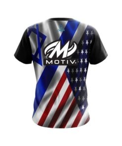 Alternative view of Motiv USA Israeli Flag CoolWick Bowling Jersey