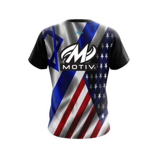 Motiv USA Israeli Flag CoolWick Bowling Jersey - Image 2