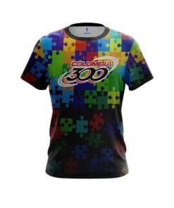 Columbia 300 Autism Awareness Be Kind CoolWick Bowling Jersey