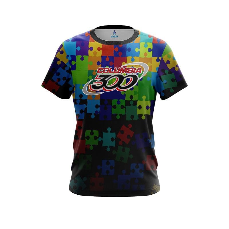 Columbia 300 Autism Awareness Be Kind CoolWick Bowling Jersey