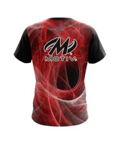 Alternative view of Motiv Energy Swirls Red CoolWick Bowling Jersey