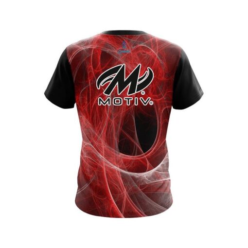Motiv Energy Swirls Red CoolWick Bowling Jersey - Image 2