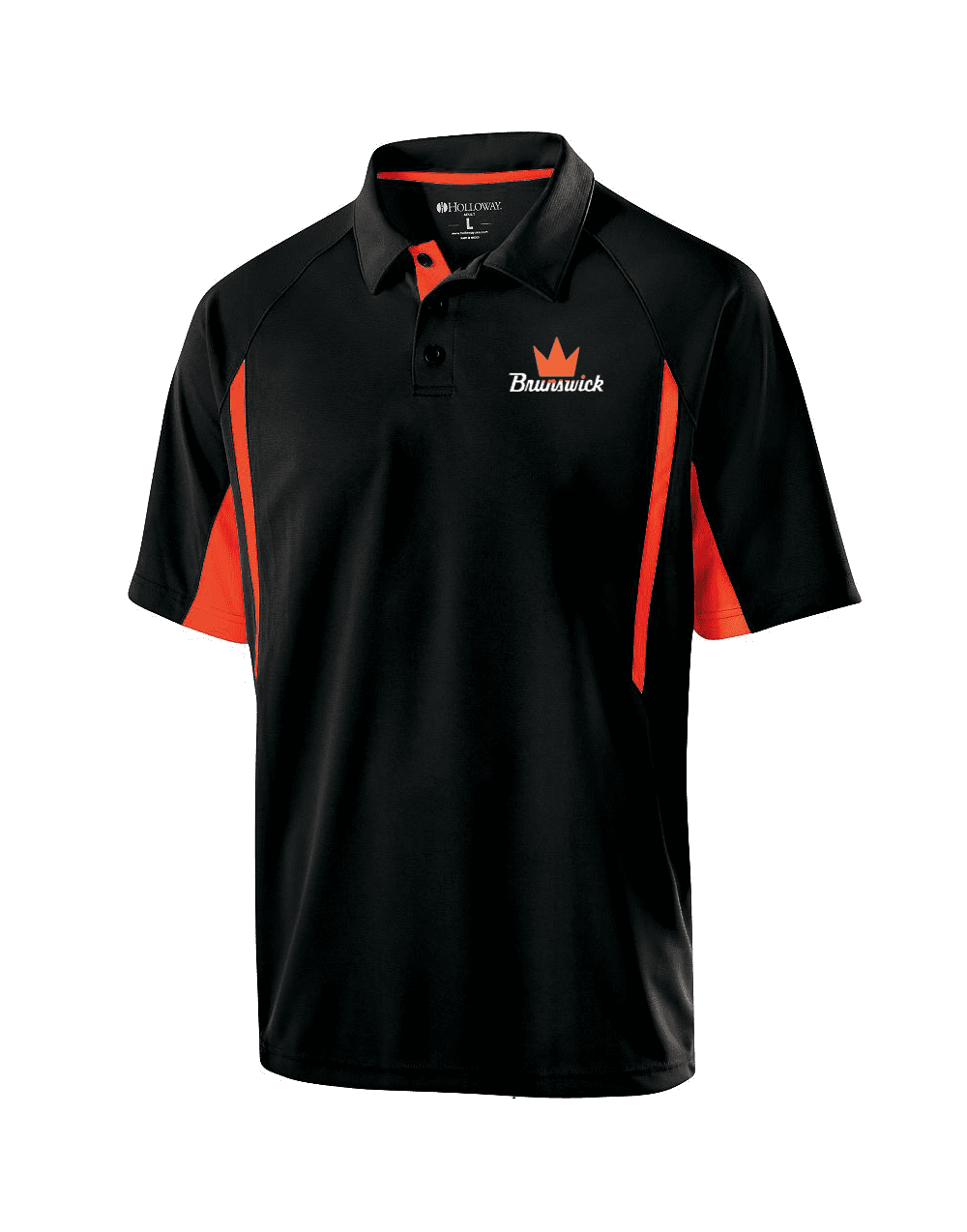 Radical Men's Theory Performance Polo Bowling Shirt Colorblock Black Graphite 