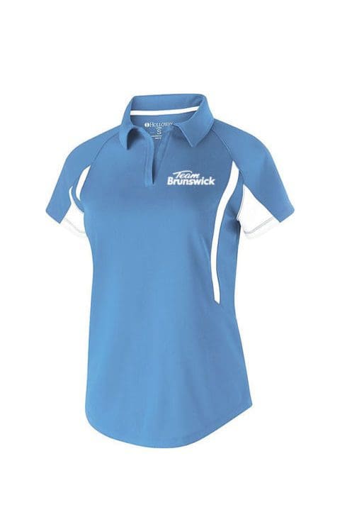 Team Brunswick Women's Inferno Performance Polo Bowling Shirt University Blue