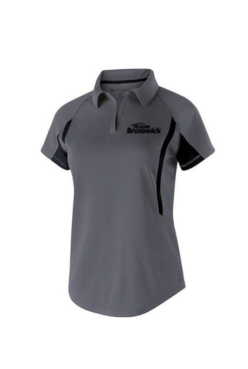 Team Brunswick Women's Inferno Performance Polo Bowling Shirt Carbon Black