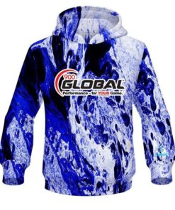 900 Global Marble Blue CoolWick Bowling Hoodie