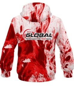 Alternative view of 900 Global Marble Red CoolWick Bowling Hoodie