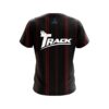 Track Red And Black Stripe CoolWick Bowling Jersey - Image 2