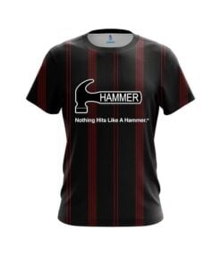 Hammer Red And Black Stripe CoolWick Bowling Jersey