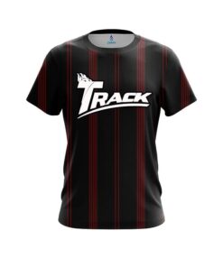 Track Red And Black Stripe CoolWick Bowling Jersey