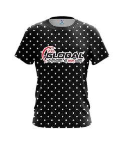 900 Global Black And White Dots CoolWick Bowling Jersey