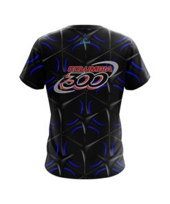 Alternative view of Columbia 300 Blue And Black Grid CoolWick Bowling Jersey