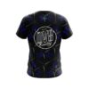 DV8 Blue And Black Grid CoolWick Bowling Jersey - Image 2