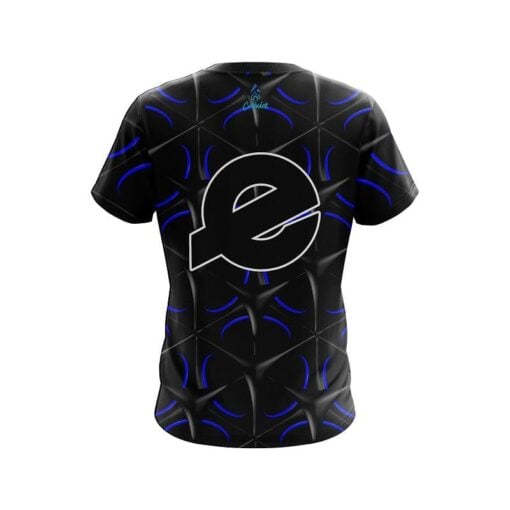 Ebonite Blue And Black Grid CoolWick Bowling Jersey - Image 2