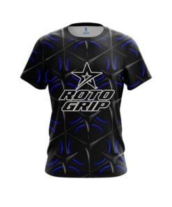 Roto Grip Blue And Black Grid CoolWick Bowling Jersey