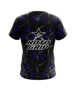 Alternative view of Roto Grip Blue And Black Grid CoolWick Bowling Jersey