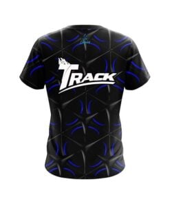 Alternative view of Track Blue And Black Grid CoolWick Bowling Jersey