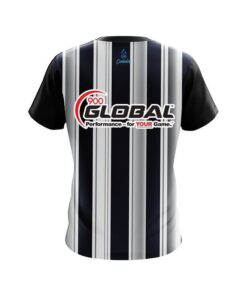 Alternative view of 900 Global Navy Blue And Silver Retro CoolWick Bowling Jersey