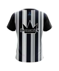 Alternative view of Brunswick Navy Blue And Silver Retro CoolWick Bowling Jersey