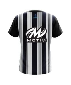 Alternative view of Motiv Navy Blue And Silver Retro CoolWick Bowling Jersey