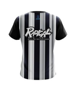 Alternative view of Radical  Navy Blue And Silver Retro CoolWick Bowling Jersey