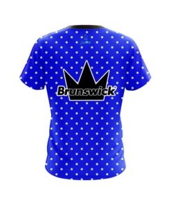 Alternative view of Brunswick Blue And White Dots CoolWick Bowling Jersey