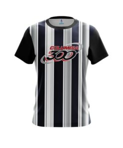 Columbia 300 Navy Blue And Silver Retro  CoolWick Bowling Jersey