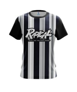 Radical  Navy Blue And Silver Retro CoolWick Bowling Jersey