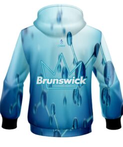 Alternative view of Brunswick Blue Atoms CoolWick Bowling Hoodie