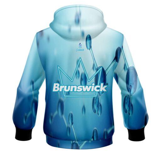 Brunswick Blue Atoms CoolWick Bowling Hoodie - Image 2
