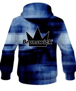Alternative view of Brunswick Blue Canvas CoolWick Bowling Hoodie