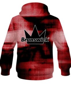 Alternative view of Brunswick Red Canvas CoolWick Bowling Hoodie
