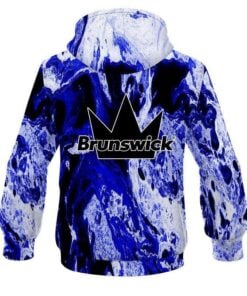 Alternative view of Brunswick Marble Blue CoolWick Bowling Hoodie