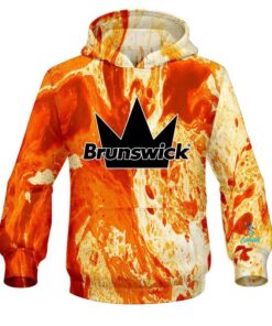 Brunswick Marble Orange CoolWick Bowling Hoodie