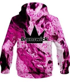 Alternative view of Brunswick Marble Pink CoolWick Bowling Hoodie