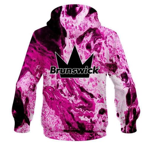 Brunswick Marble Pink CoolWick Bowling Hoodie - Image 2