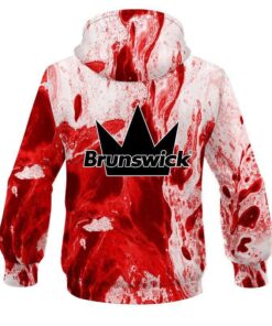 Alternative view of Brunswick Marble Red CoolWick Bowling Hoodie