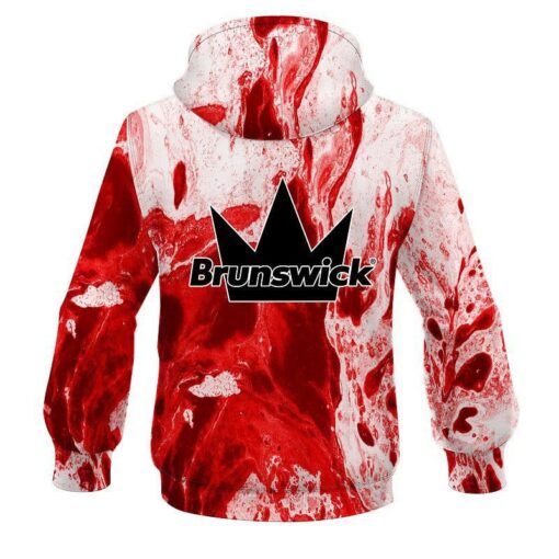 Brunswick Marble Red CoolWick Bowling Hoodie - Image 2