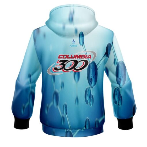 Columbia 300 Blue Atoms CoolWick Bowling Hoodie - Image 2