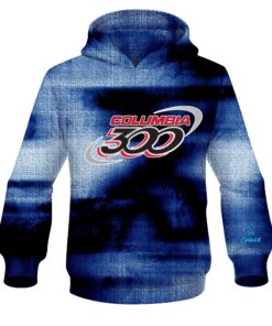 Columbia 300 Blue Canvas CoolWick Bowling Hoodie